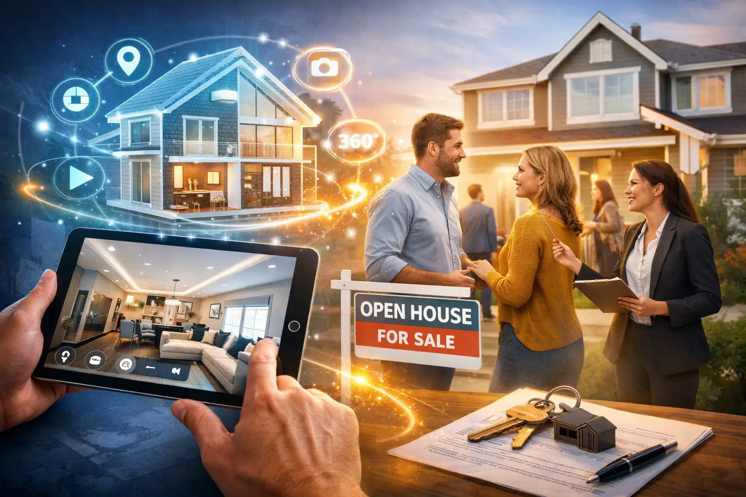 Most buyers decide what they think of a home in seconds. The problem is that in an open house, those seconds happen in a chaotic environment: shoes coming off, people chatting, kids running around, agents trying to be friendly but also juggling visitors.</p>
<p>A virtual tour gives the buyer a calm first pass. They can explore at their own pace. They can pause, back up, re-check a room, and really understand the flow.</p>
<p>That matters more than people realize, because homes aren’t just a collection of rooms—they’re a layout experience. Virtual tours communicate:</p>
<p>How the kitchen relates to the living room</p>
<p>Whether bedrooms feel separated or stacked together</p>
<p>How natural light moves through the space</p>
<p>The “feel” of entering and moving through the home</p>
<p>Photos can’t reliably do that, and video walks often move too fast. Virtual tours let buyers “own the navigation,” which makes the property feel more real and less like marketing.</p>
<p>When those buyers come to your open house, they aren’t walking in cold. They’re walking in with a mental map. That changes the tone from “What is this place?” to “Let’s confirm what I liked and check details.”</p>
<p>That’s a second big win: your open house becomes a validation event, not a discovery scramble.